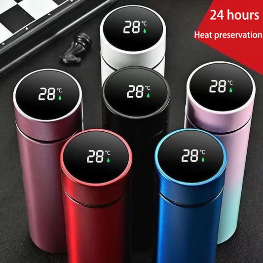 500Ml Digital Thermos Bottle Smart Cup With Temp Display