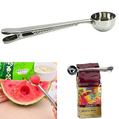 Home Multifunction Stainless Steel Coffee Scoop With Clip - The Crafted Cafe