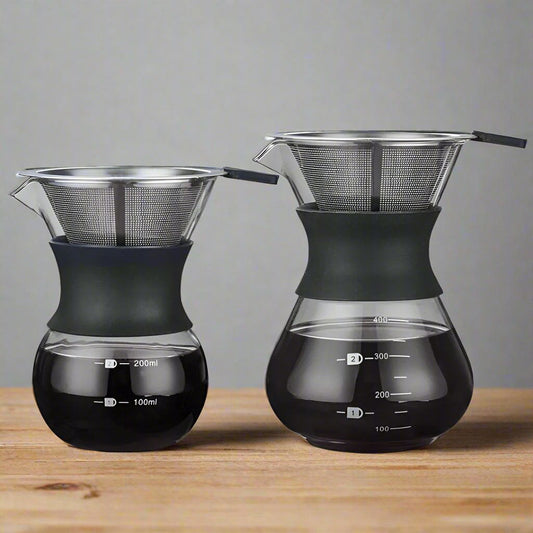 Pour Over Coffee Maker With Reusable Stainless Steel Coffee Filter