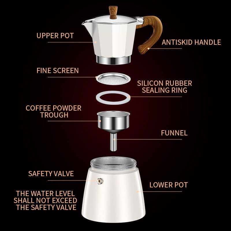 Thickened Octagonal Italian Cold Extraction Coffee Pot - The Crafted Cafe