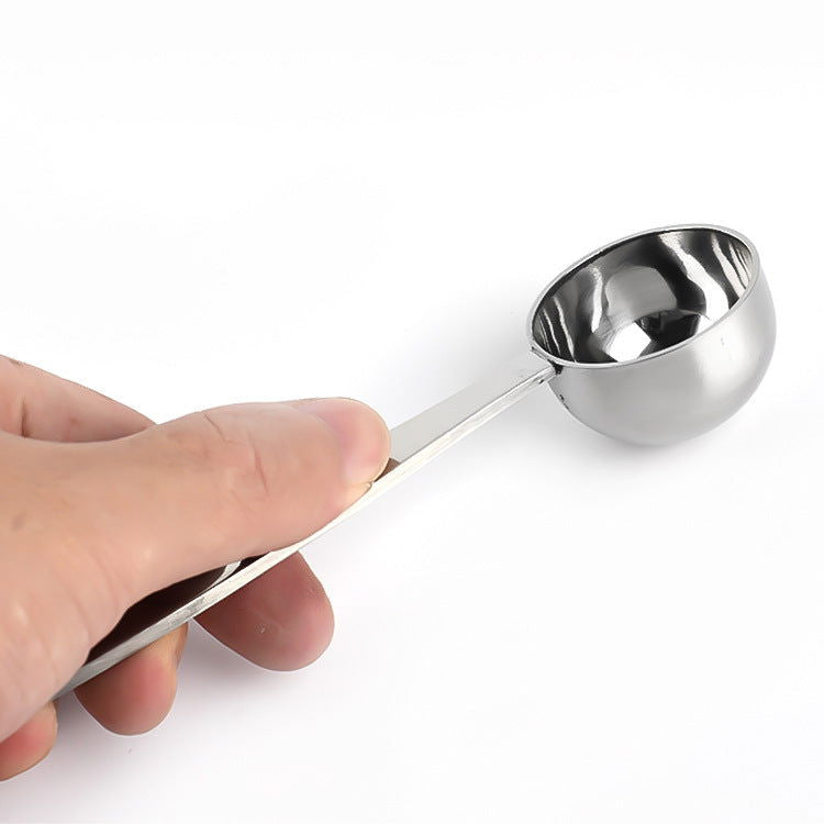 Two-In-One Coffee Scoop Powder Press Stainless Steel Powder Hammer Measuring Spoon Measuring Bean Coffee Special Powder Spoon - The Crafted Cafe