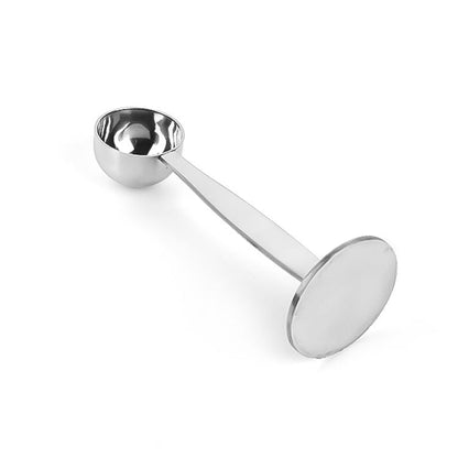 Two-In-One Coffee Scoop Powder Press Stainless Steel Powder Hammer Measuring Spoon Measuring Bean Coffee Special Powder Spoon - The Crafted Cafe
