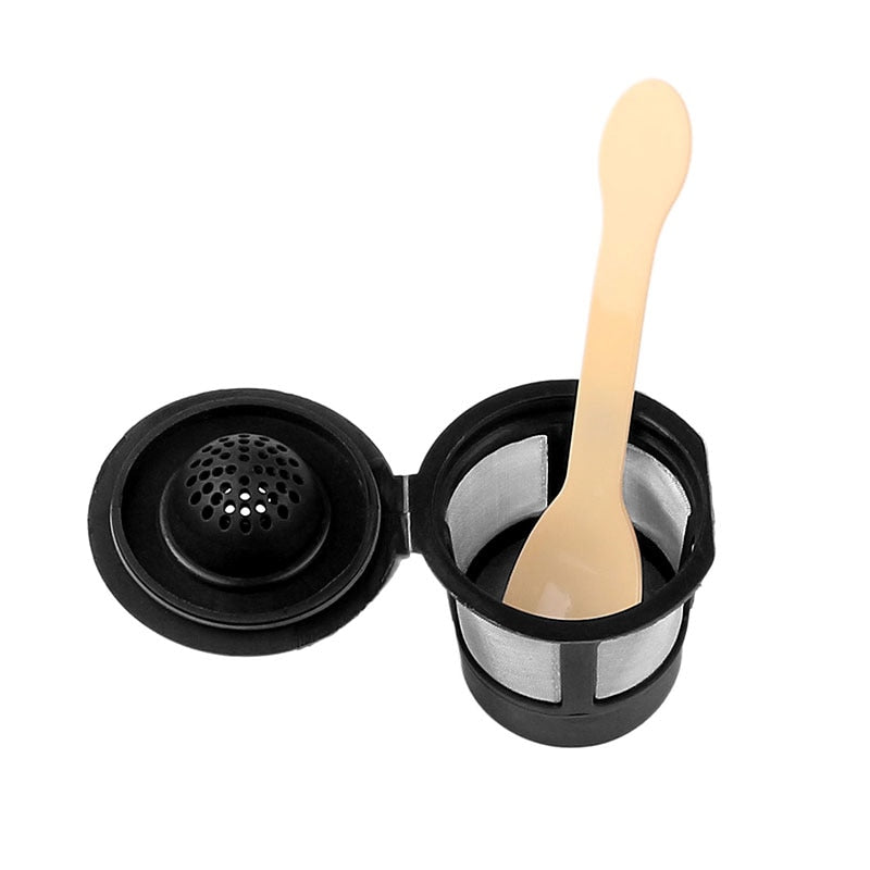 3Pcs/set Coffee&Tea Pod Filters Compatible With Keurig K Cup Coffee System Reusable Coffee Filter With A Coffee Spoon - The Crafted Cafe